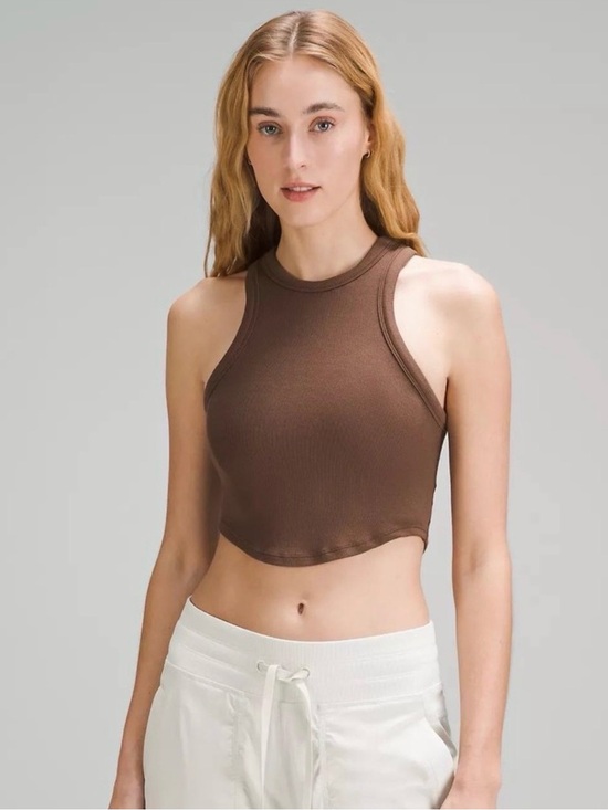 lululemon athletica Tops - Lululemon Hold Tight Cropped Tank Top, Cinnamon Sz 8